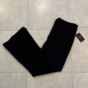 The Loft Versa Ponte Deluxe Black Flare Pants Sz 14 Stretch 31” In NWT